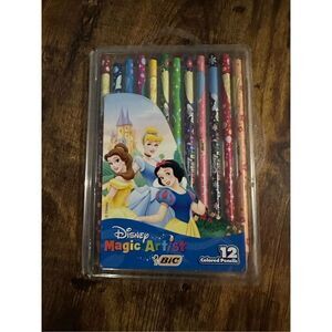Vintage Disney Princess BIC Magic Art Colored Pencils Set
